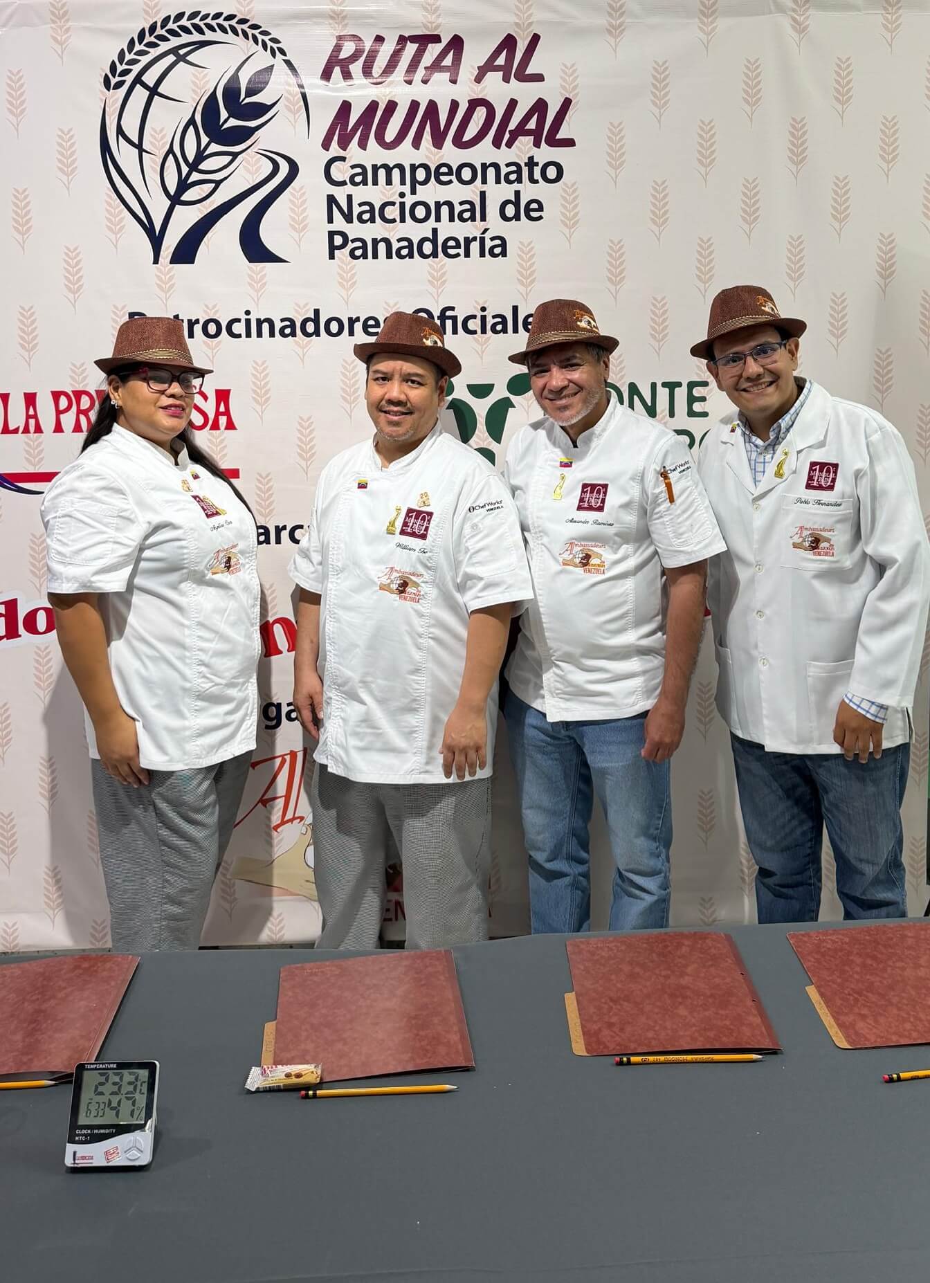 Representantes de la organización y evaluación de la Ruta al Mundial, Campeonato Nacional de Panadería